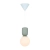 Lampa wisząca beżowa + klosz biały Sadie NO2512603009 - Nordlux